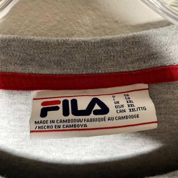 FILA Men's Gray Pullover Sweatshirt Super Soft XXL Long Sleeve NWOT - Picture 3 of 7